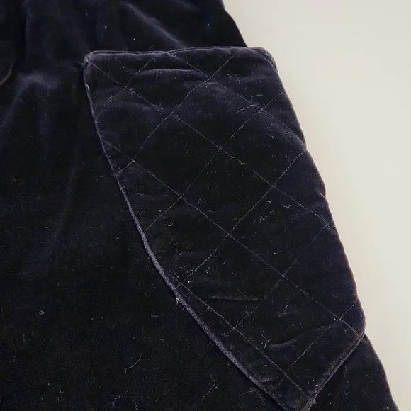 Misses vintage  black velvet flared skirt - Appr Sz XS - Picture 3 of 4